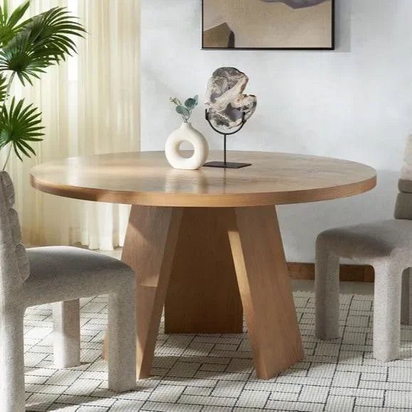 Julianna Wood Dining Table with Tripod Legs - The Mayfair Hall