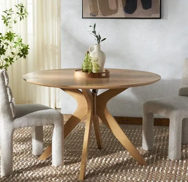 Carolee Wood Dining Table with Splayed Legs - The Mayfair Hall