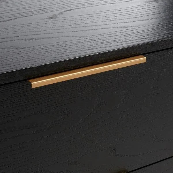 Gabrietta Wood Drawer Dresser in Black - The Mayfair Hall