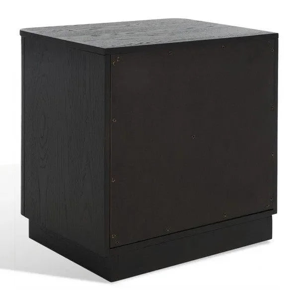 Gabrietta Oak Veneer Nightstand in Black - The Mayfair Hall