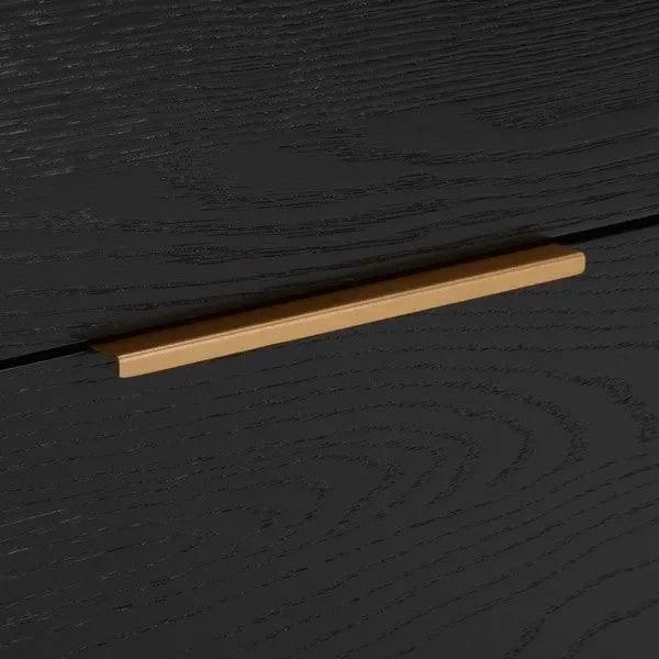 Gabrietta Oak Veneer Nightstand in Black - The Mayfair Hall