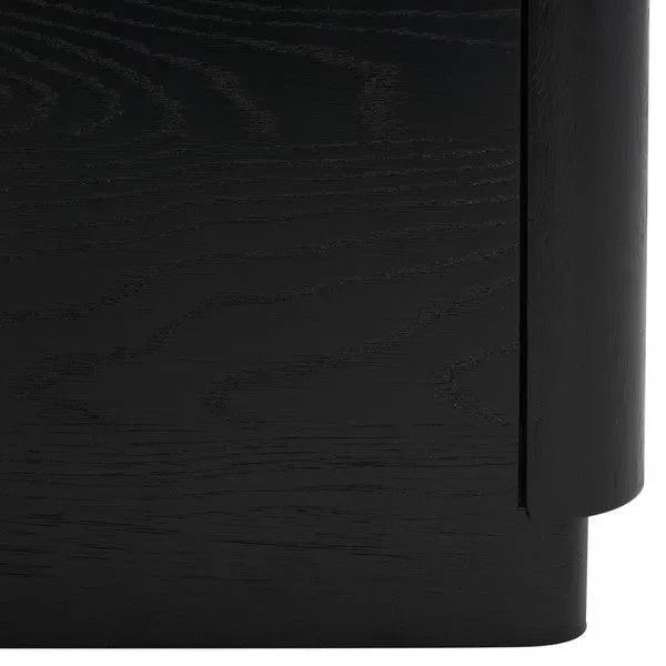 Gabrietta Oak Veneer Nightstand in Black - The Mayfair Hall