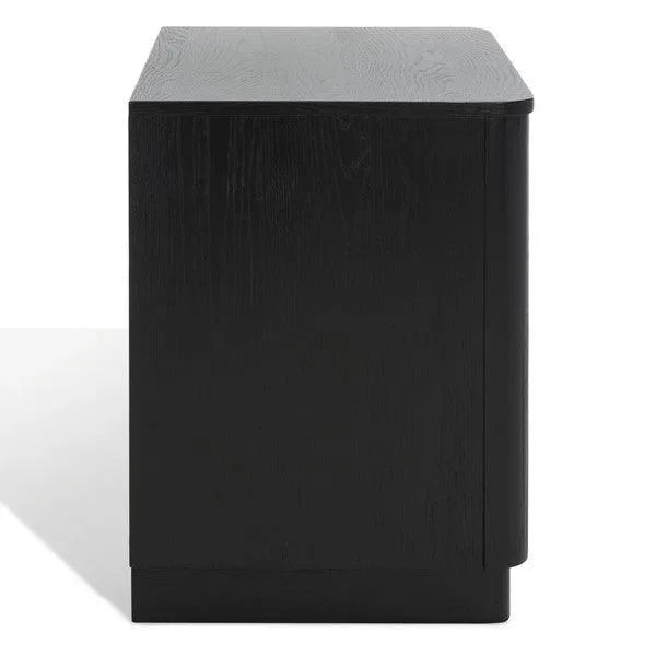 Gabrietta Oak Veneer Nightstand in Black - The Mayfair Hall