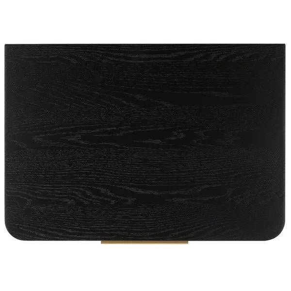 Gabrietta Oak Veneer Nightstand in Black - The Mayfair Hall