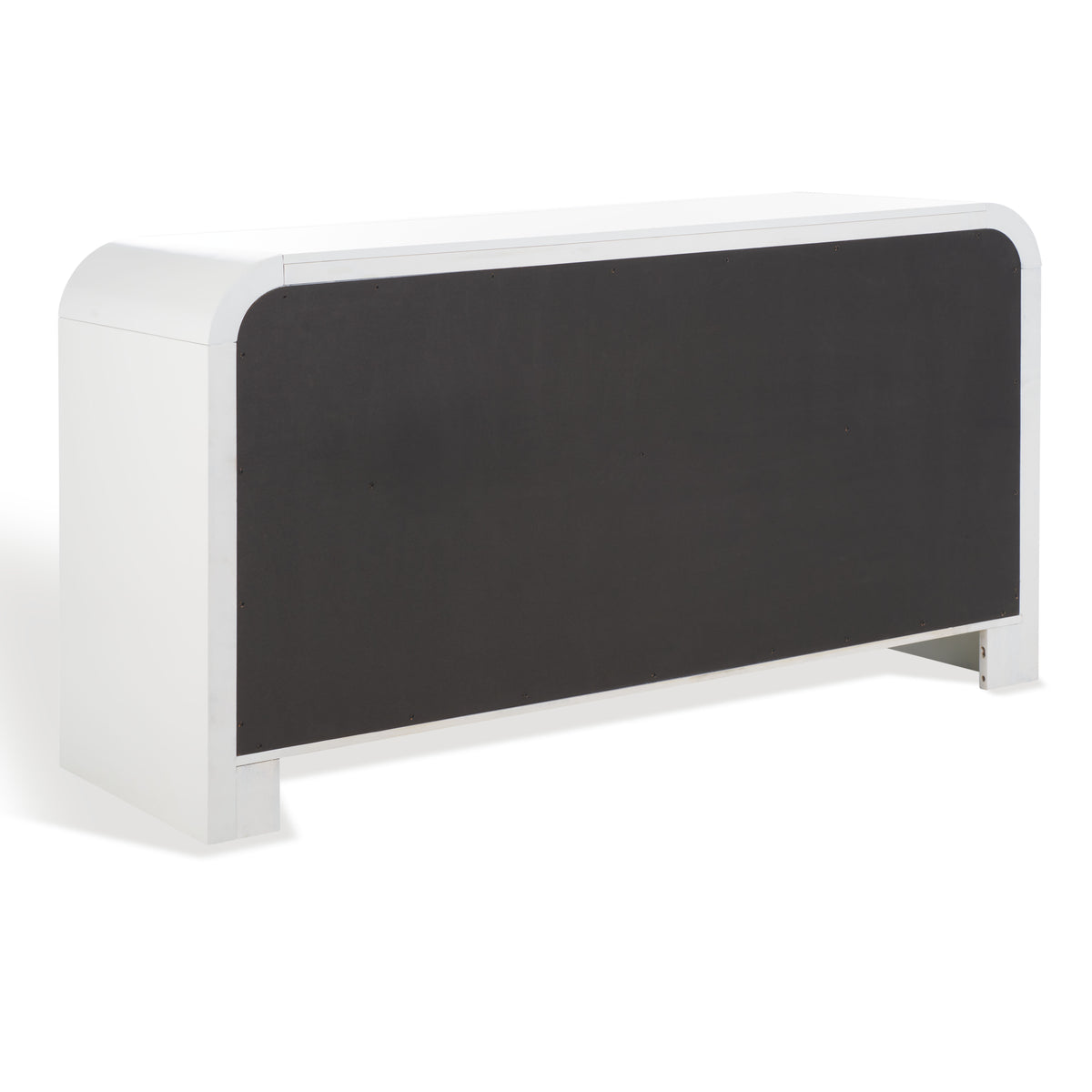Liabella 6 Drawer Curved Dresser in White and Gold
