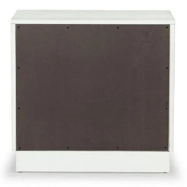 Deirdra Rubberwood Nightstand in White Wash - The Mayfair Hall