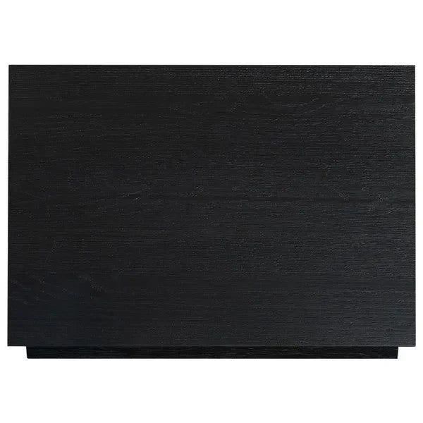 Deirdra Rubberwood Nightstand in Black - The Mayfair Hall
