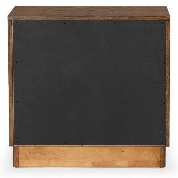 Deirdra Rubberwood Nightstand in Medium Oak - The Mayfair Hall
