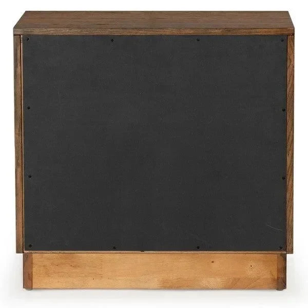 Deirdra Rubberwood Nightstand in Medium Oak - The Mayfair Hall
