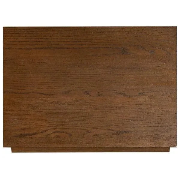 Deirdra Rubberwood Nightstand in Medium Oak - The Mayfair Hall