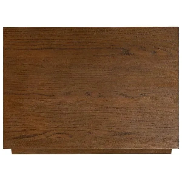 Deirdra Rubberwood Nightstand in Medium Oak - The Mayfair Hall