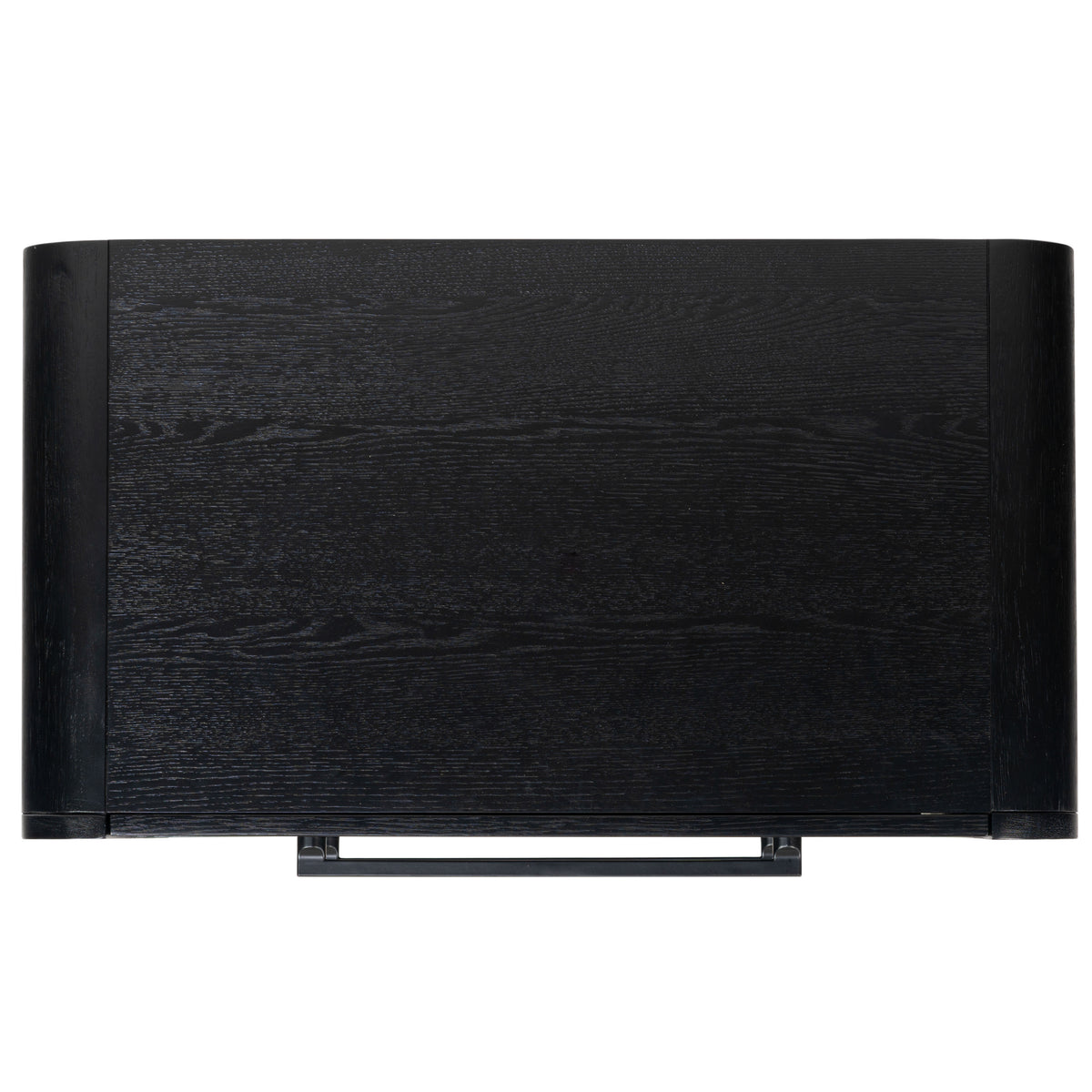 Katrina Wood 2 Drawer Nightstand in Black and Black