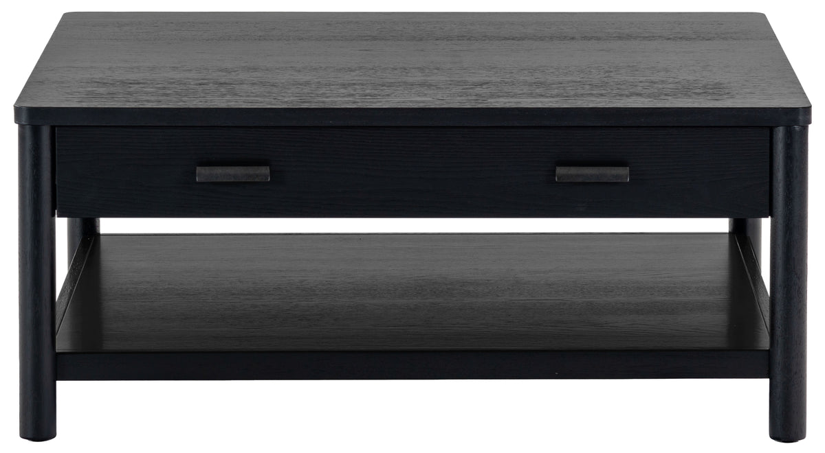 Jaylessa Wood 1 Drawer Coffee Table in Black