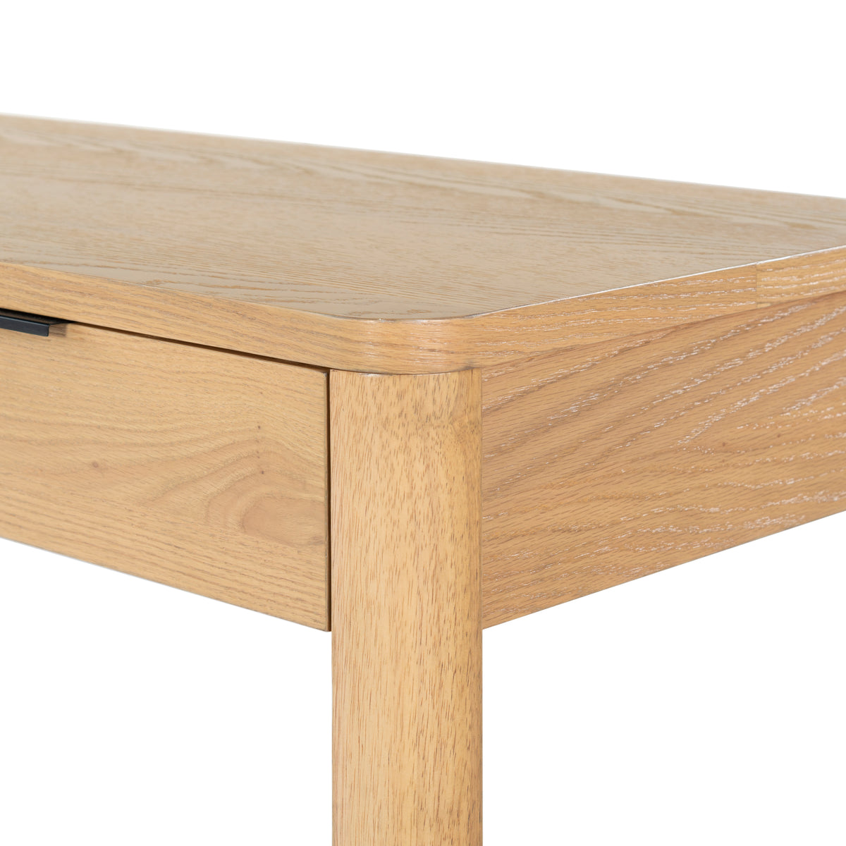 Gabrietta 2 Drawer Wood Desk in Natural and Black