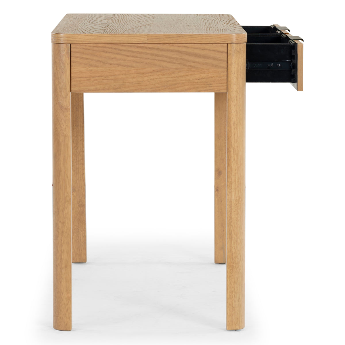 Gabrietta 2 Drawer Wood Desk in Natural and Black