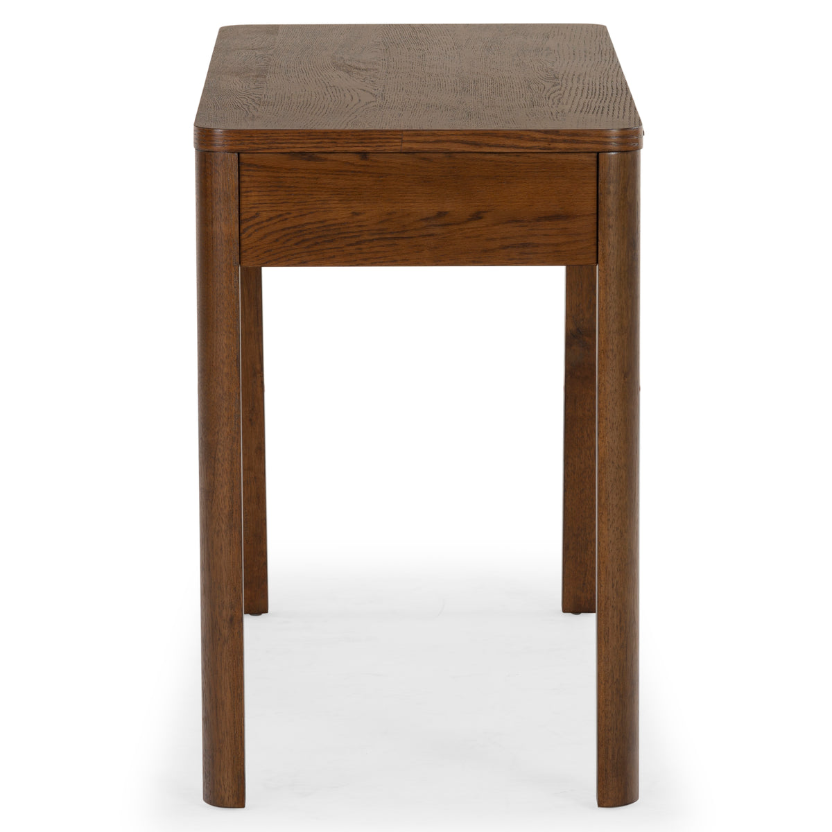 Gabrietta 2 Drawer Wood Desk in Medium Oak and Black