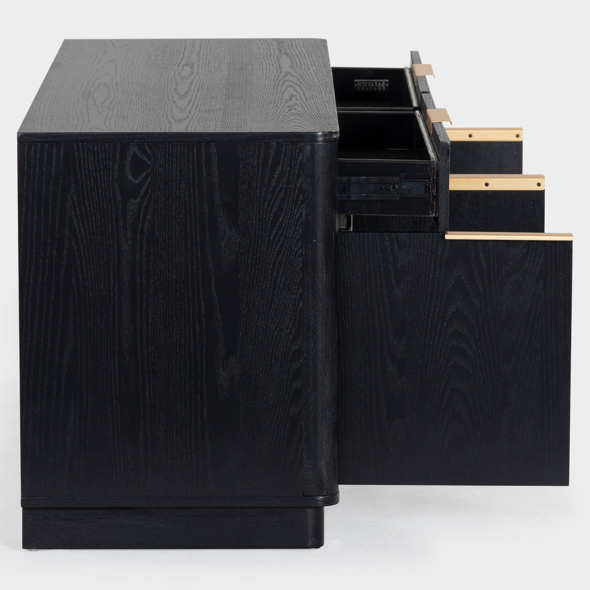 Gabrietta 2 Drawer Wood Sideboard And TV Stand in Black