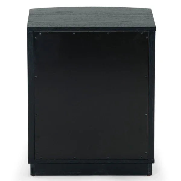 Shelbie Wood Nightstand in Black - The Mayfair Hall
