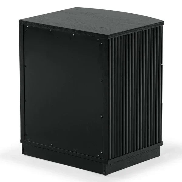 Shelbie Wood Nightstand in Black - The Mayfair Hall