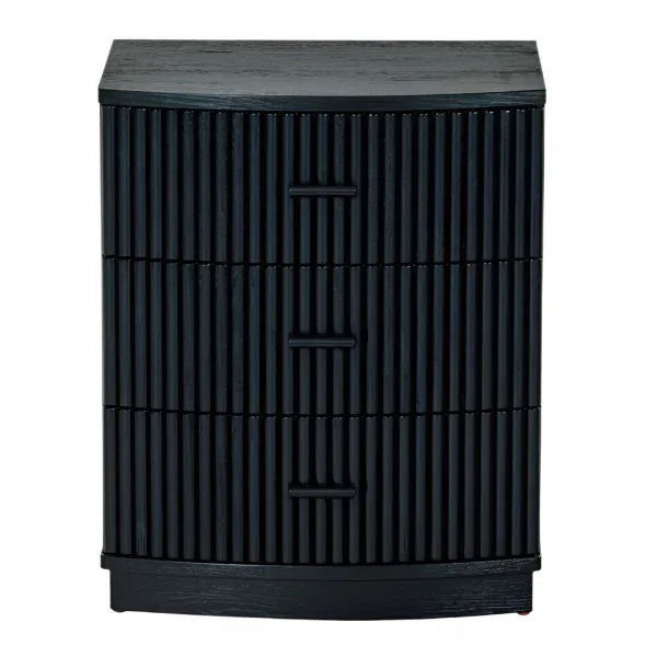 Shelbie Wood Nightstand in Black - The Mayfair Hall