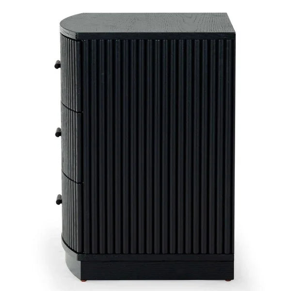 Shelbie Wood Nightstand in Black - The Mayfair Hall