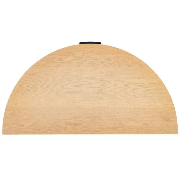 Shelbie Wood and Metal Console Table in Oak - The Mayfair Hall