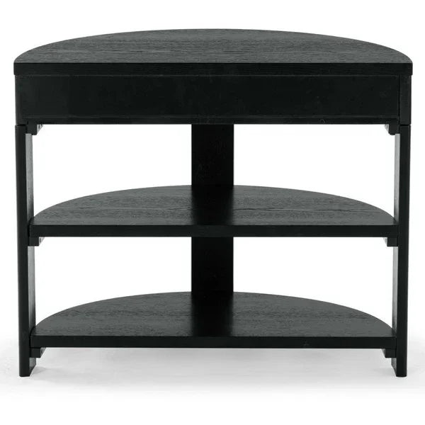Shelbie Wood and Metal Console Table in Black - The Mayfair Hall