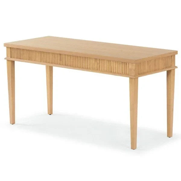 Shelbie Wood Desk in Oak and Black - The Mayfair Hall