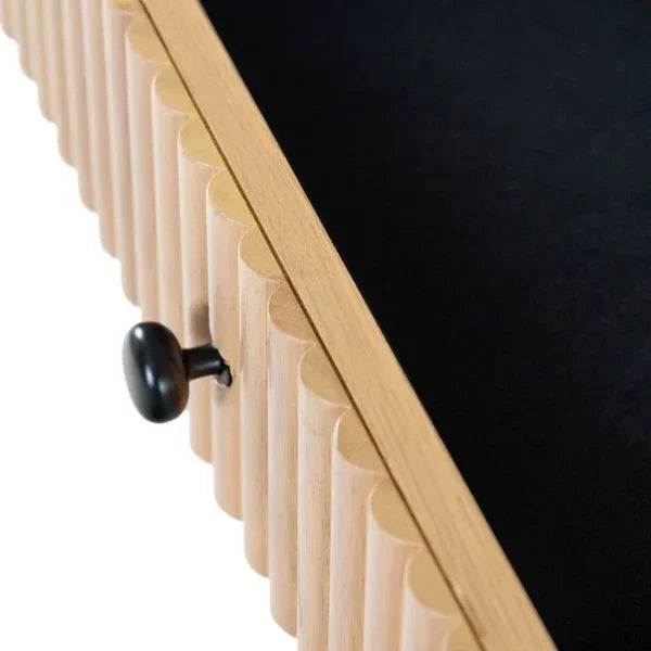 Shelbie Wood Desk in Oak and Black - The Mayfair Hall