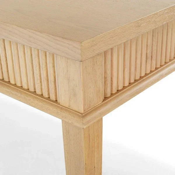 Shelbie Wood Desk in Oak and Black - The Mayfair Hall