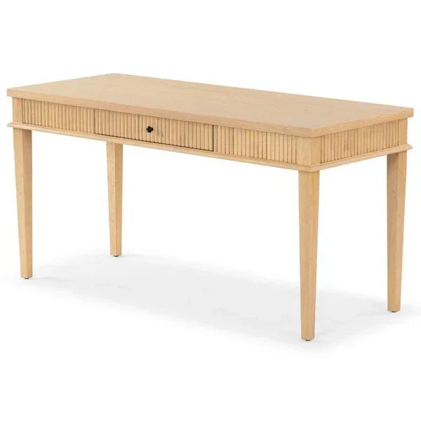 Shelbie Wood Desk in Oak and Black - The Mayfair Hall