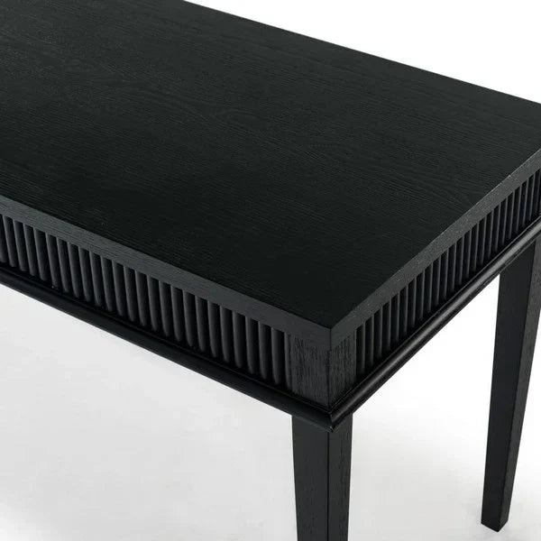 Shelbie Wood Desk in Black - The Mayfair Hall
