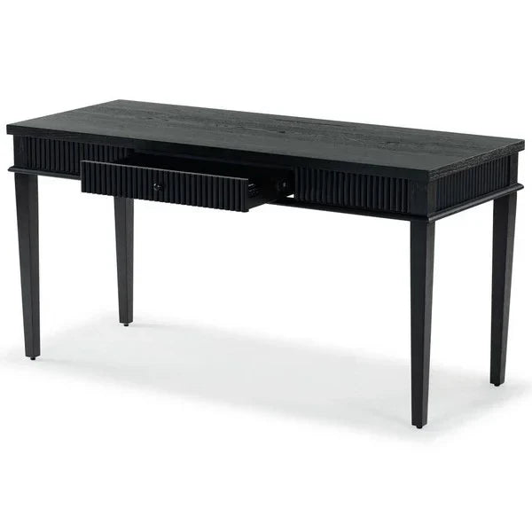 Shelbie Wood Desk in Black - The Mayfair Hall