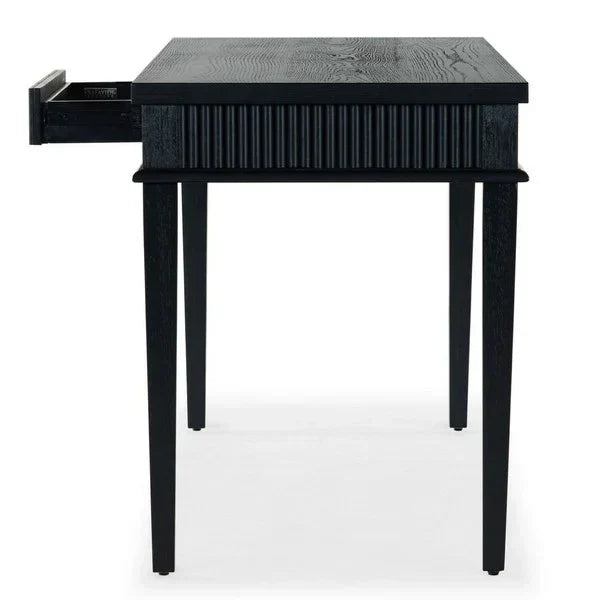Shelbie Wood Desk in Black - The Mayfair Hall