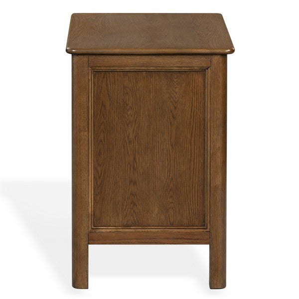 Hannaleigh Wood Nightstand with 2 Drawer in Dark Walnut