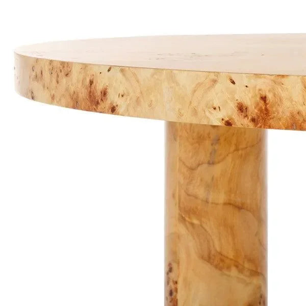 Everbella Burled Mappa Wood Coffee Table in Natural - The Mayfair Hall