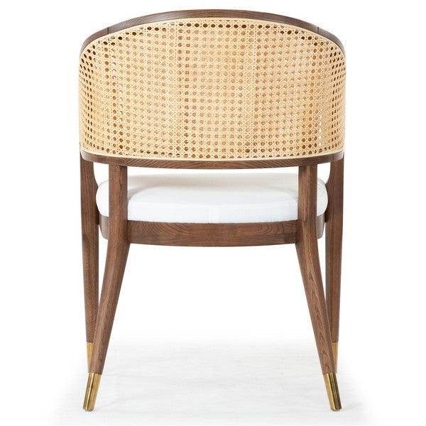 Rogue Rattan Dining Chair in Walnut and Natural