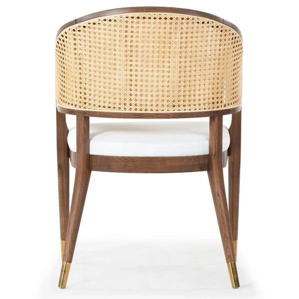 Rogue Rattan Dining Chair in Walnut and Natural