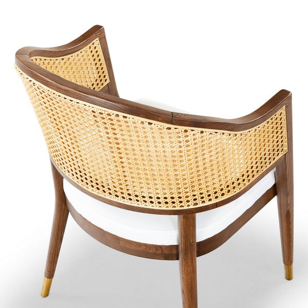 Rogue Rattan Dining Chair in Walnut and Natural