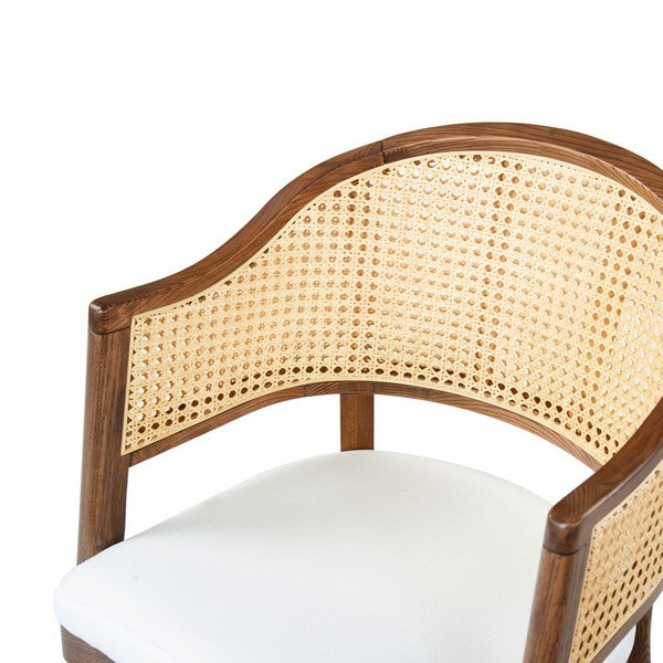 Rogue Rattan Dining Chair in Walnut and Natural