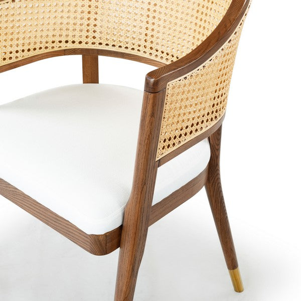 Rogue Rattan Dining Chair in Walnut and Natural