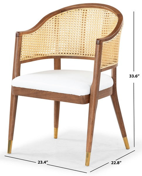 Rogue Rattan Dining Chair in Walnut and Natural