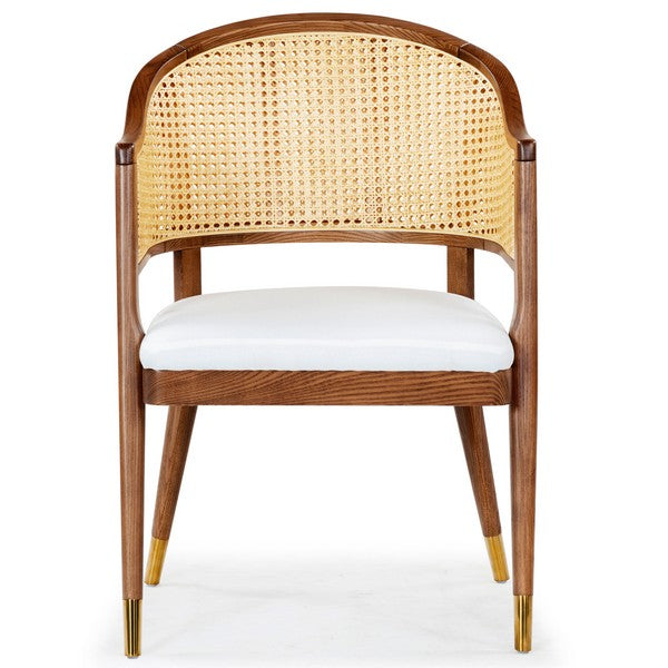 Rogue Rattan Dining Chair in Walnut and Natural