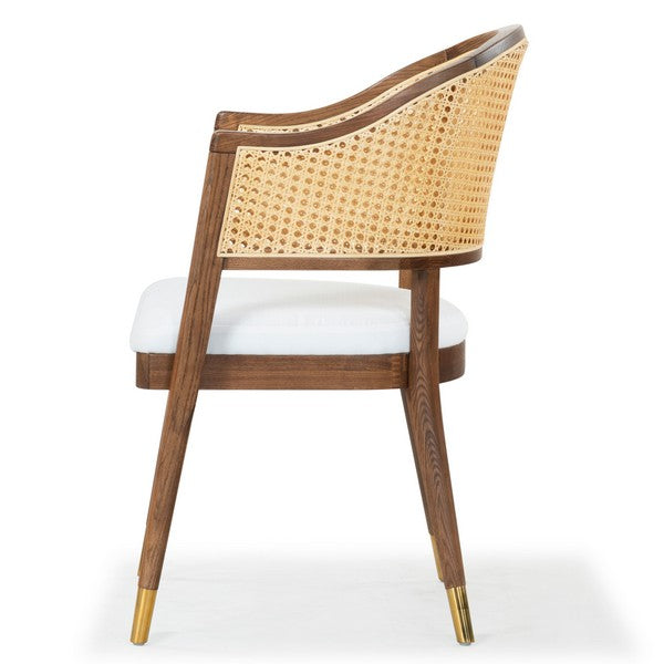 Rogue Rattan Dining Chair in Walnut and Natural