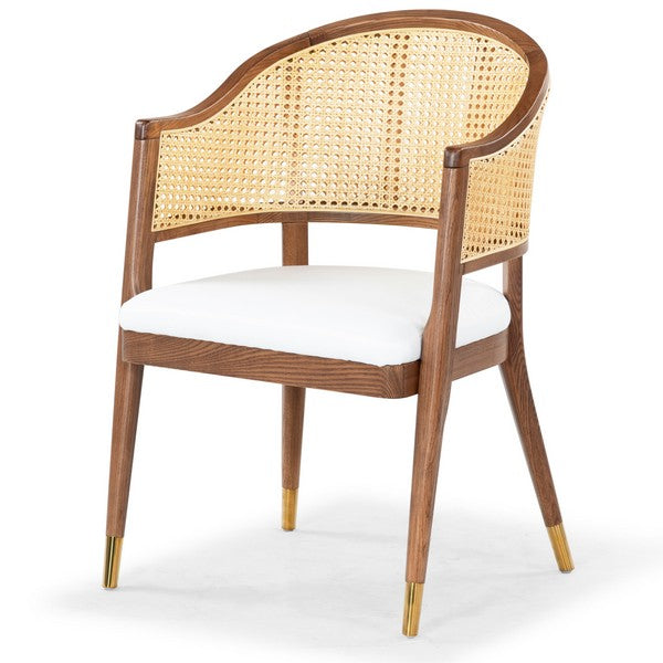Rogue Rattan Dining Chair in Walnut and Natural