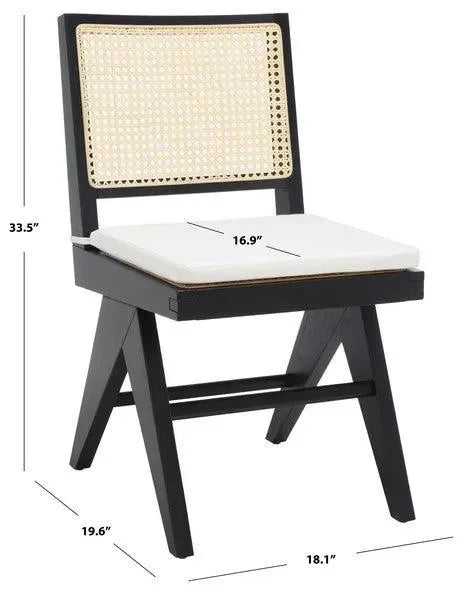 Colette Wood Dining Chair in Black - The Mayfair Hall