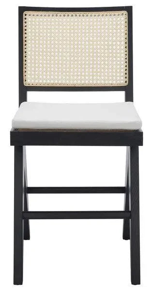 Colette Wood Counter Stool in Black - The Mayfair Hall