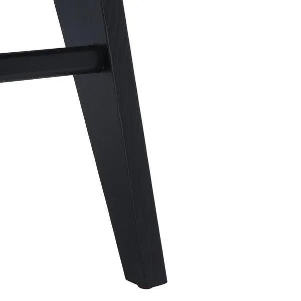 Colette Wood Counter Stool in Black - The Mayfair Hall