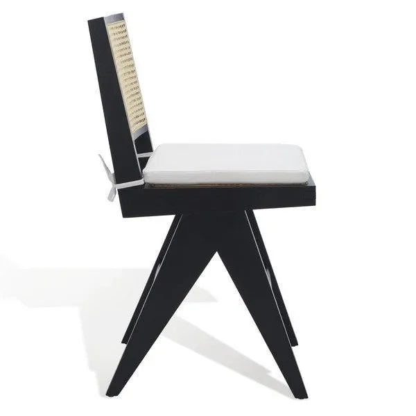 Colette Wood Counter Stool in Black - The Mayfair Hall