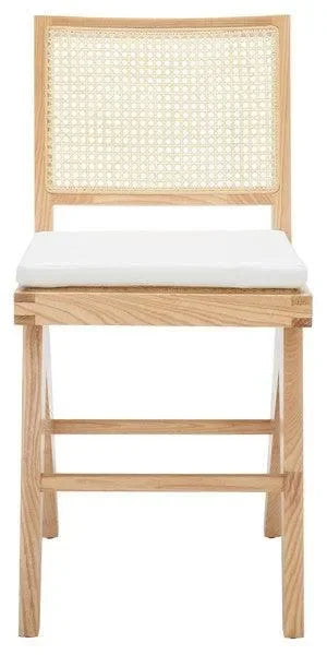 Colette Wood Counter Stool in Natural - The Mayfair Hall
